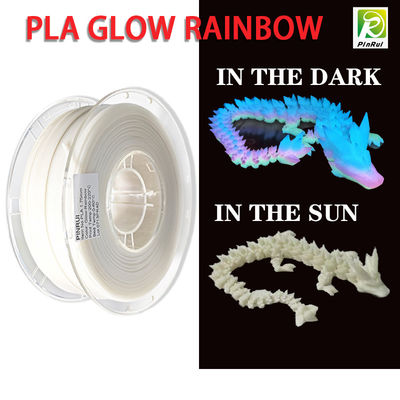 PINRUI Glow Rainbow PLA 1kg 1.75mm rainbow white 3D printer 3D প্রিন্টারের জন্য কালো প্লাস্টিকের রঙ পরিবর্তন করুন